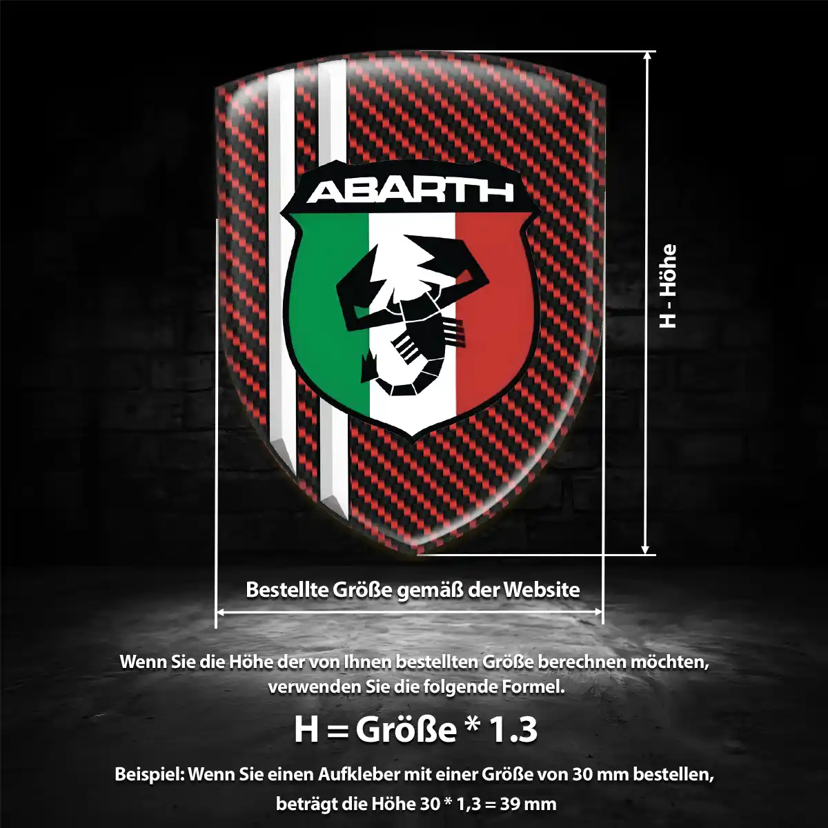 Abarth Emblem Aufkleber Auto Modernes Design