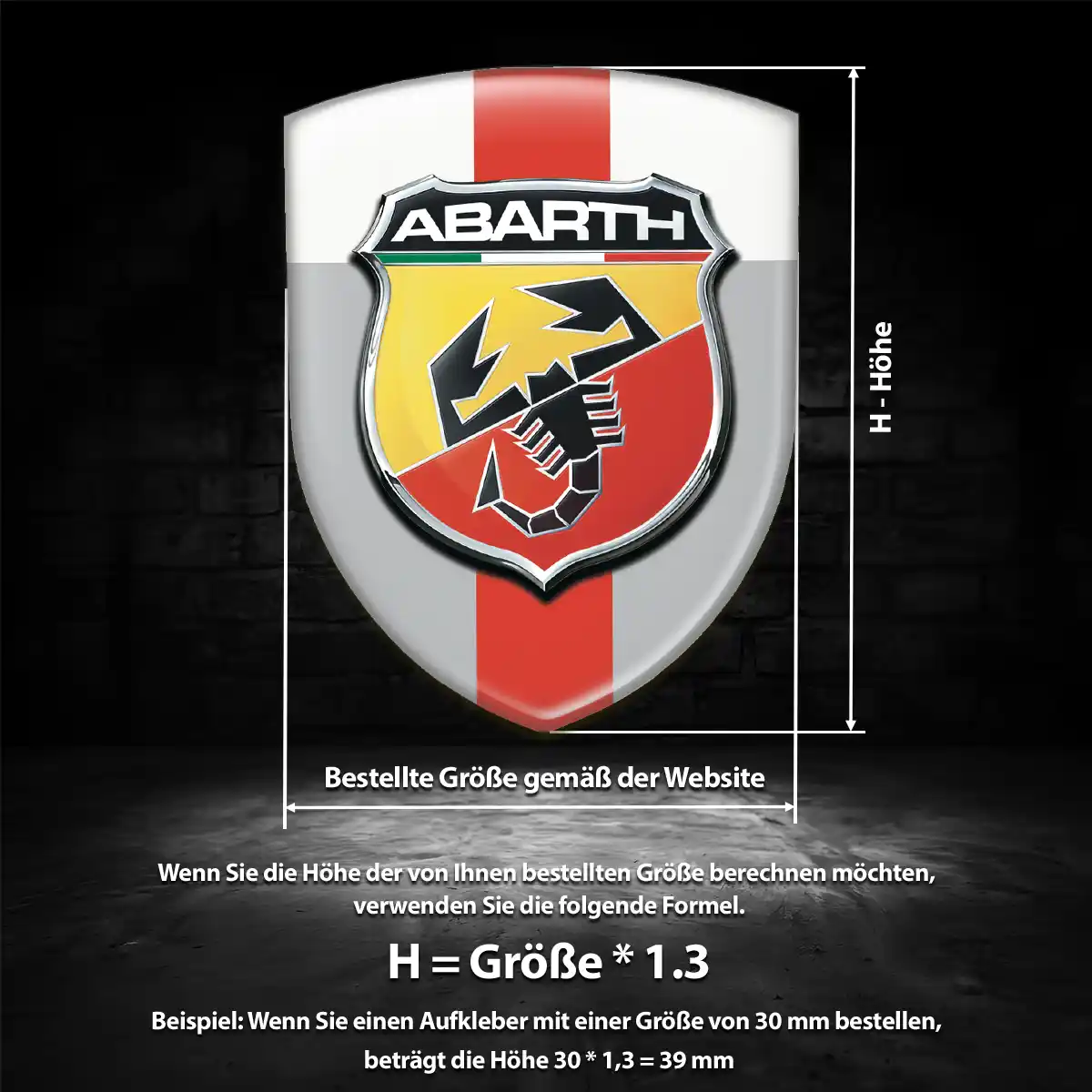 Abarth Emblem Aufkleber Auto Premium-Edition