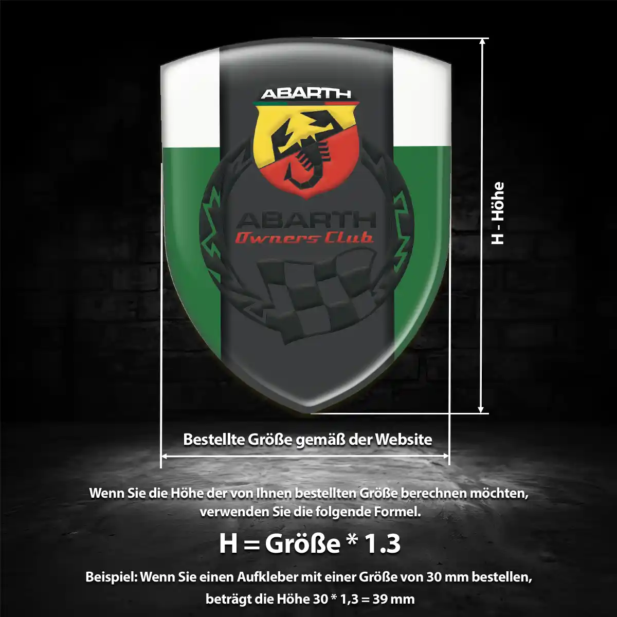 Abarth Emblem Aufkleber Auto Premiumqualität