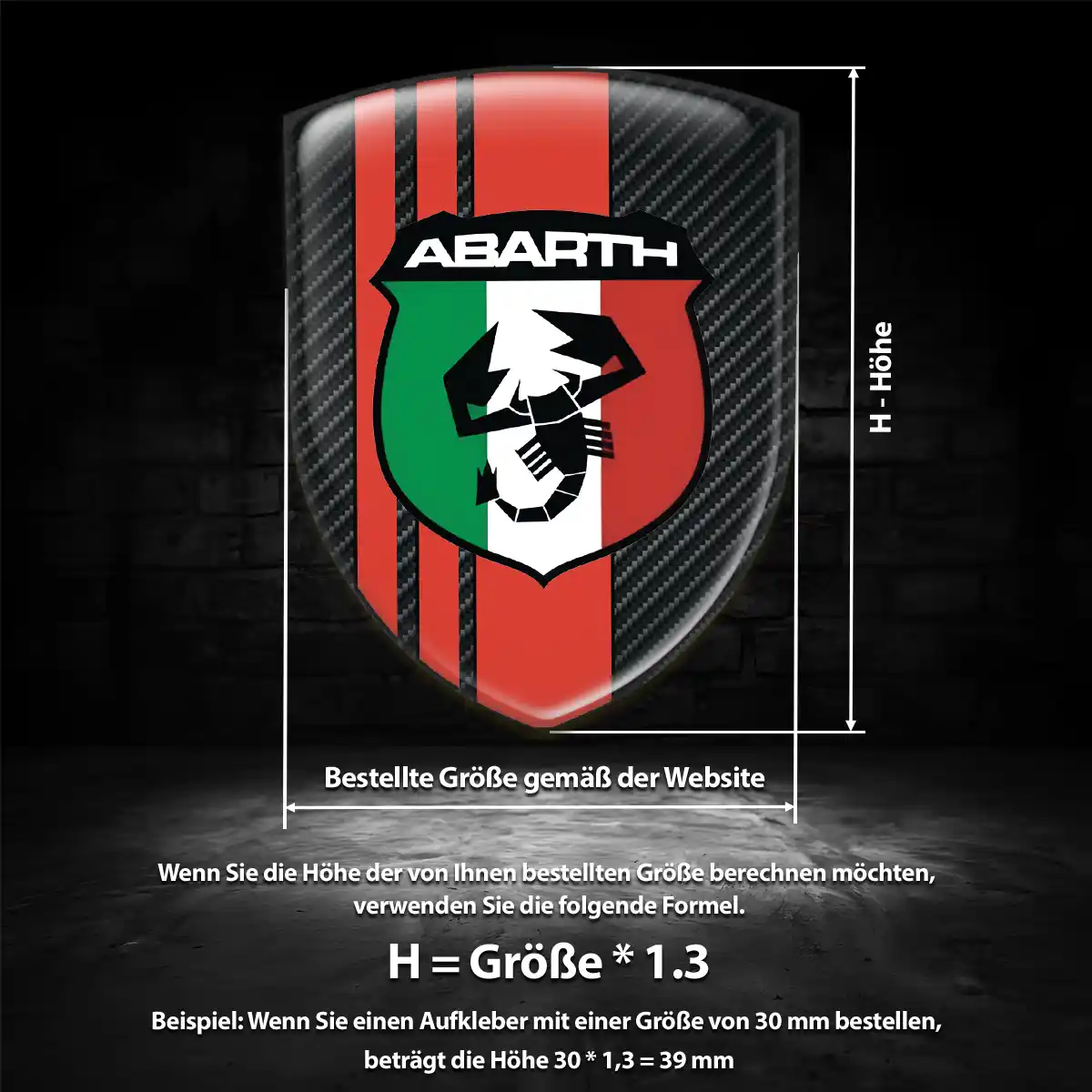 Abarth Emblem Aufkleber Auto Stilvolles Design