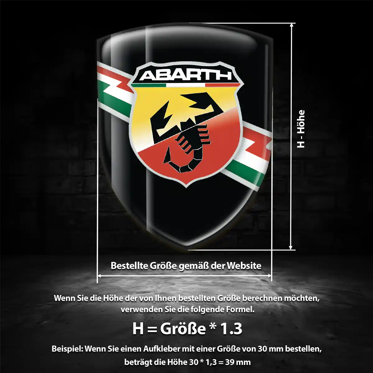 Abarth Emblem Aufkleber Auto Tuningfahrzeug
