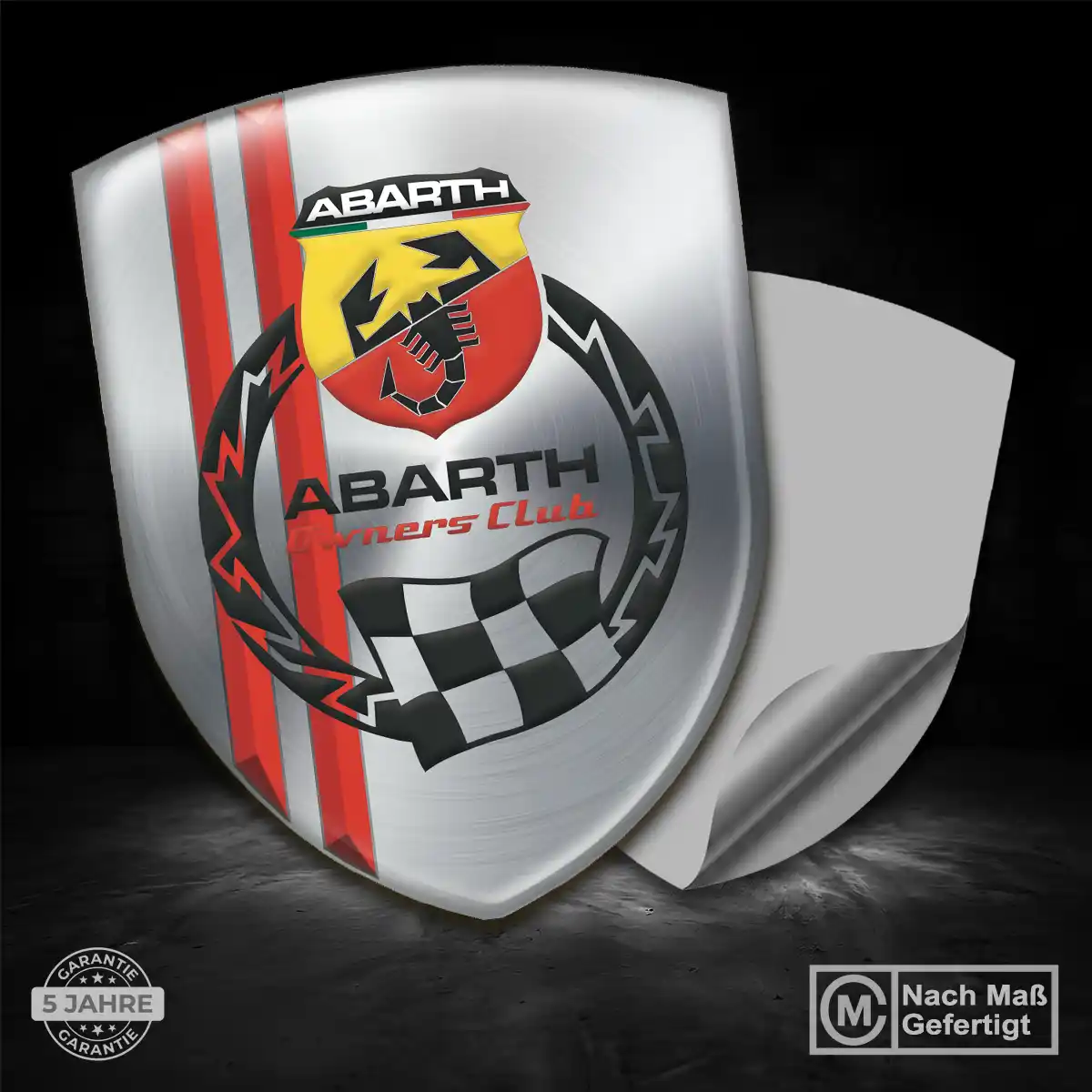 Abarth Emblem Aufkleber Überzeugende Qualität