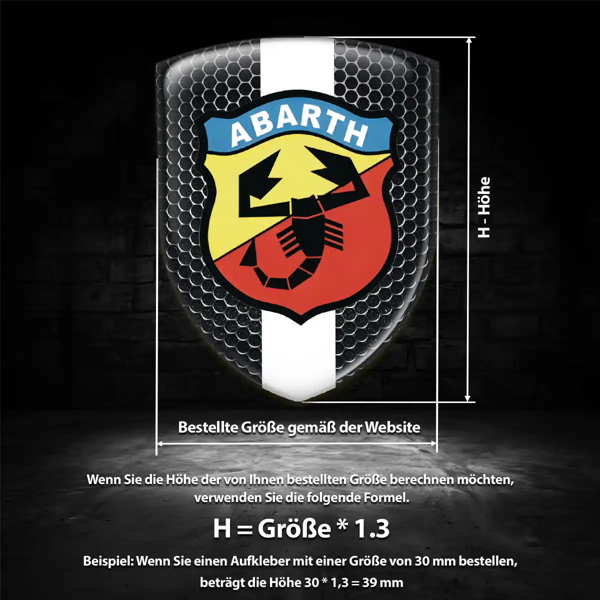 Abarth Emblem Aufkleber Edles Design