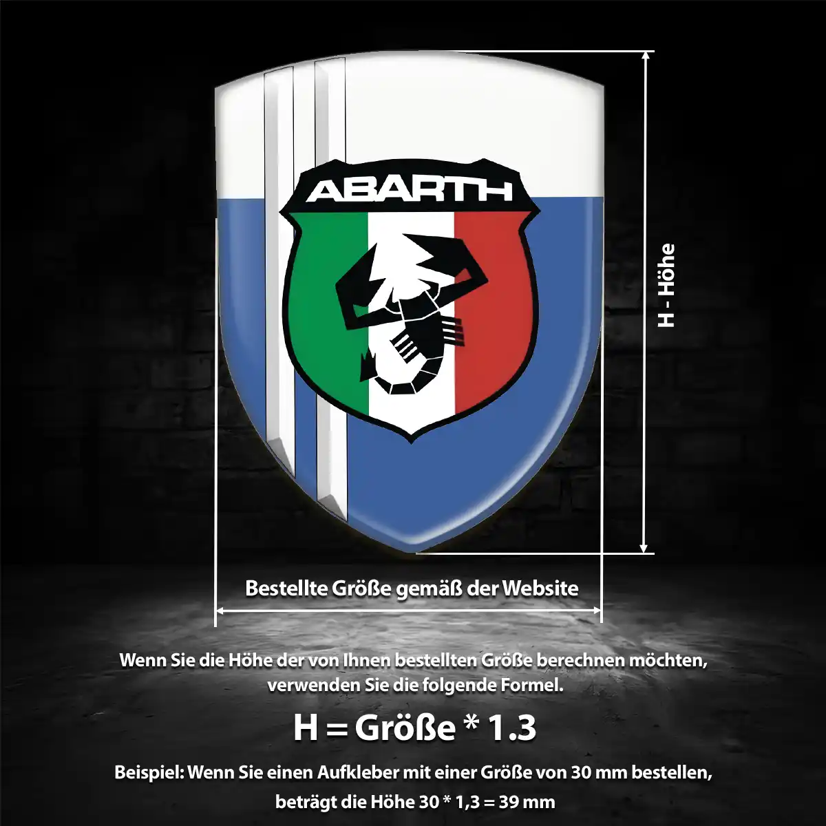 Abarth Emblem Aufkleber Erstklassige Qualität