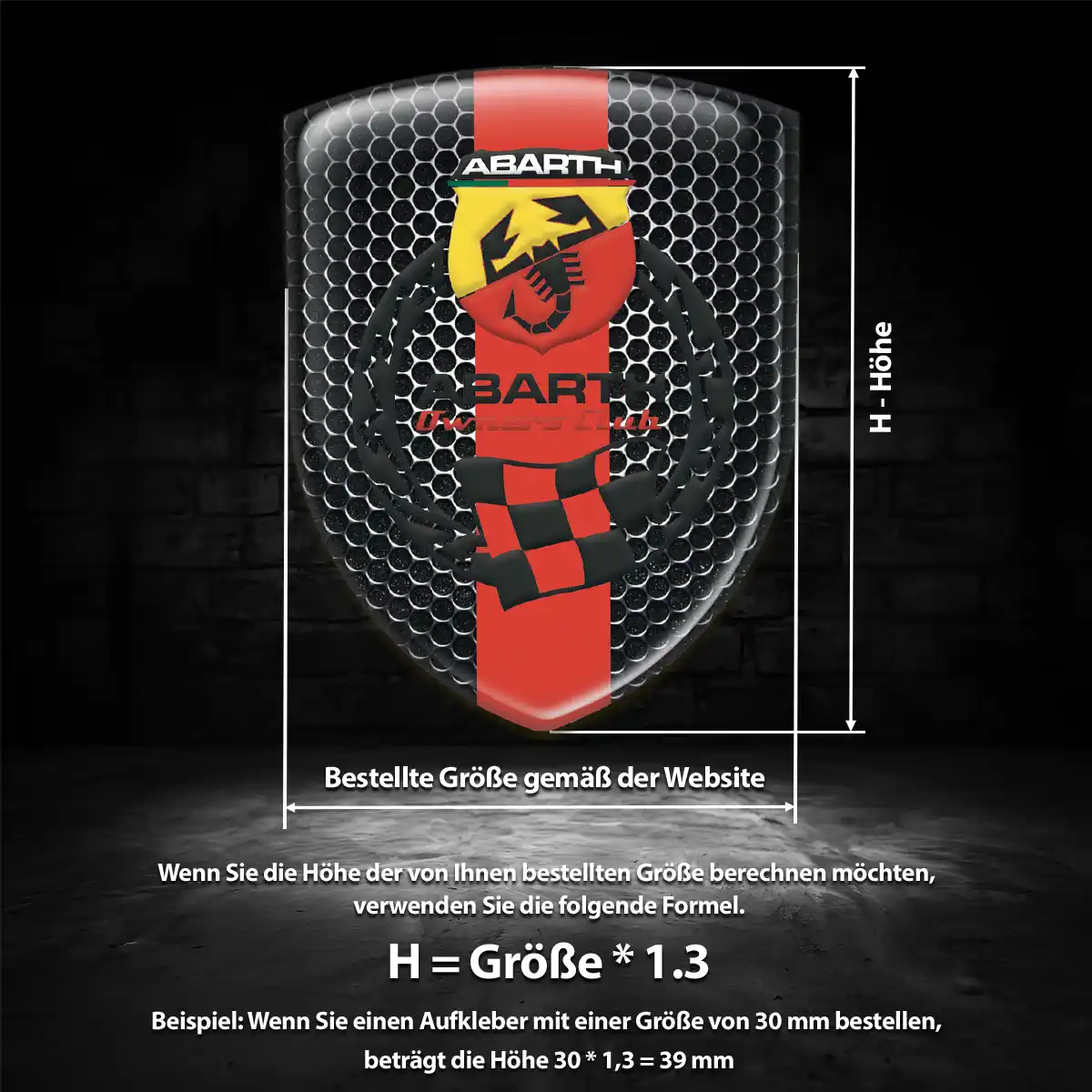 Abarth Emblem Aufkleber Exterieurdesign