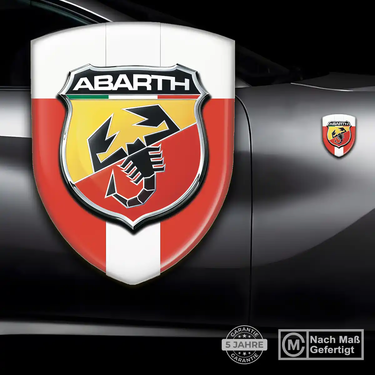 Abarth Emblem Aufkleber Hochwertiges Harz