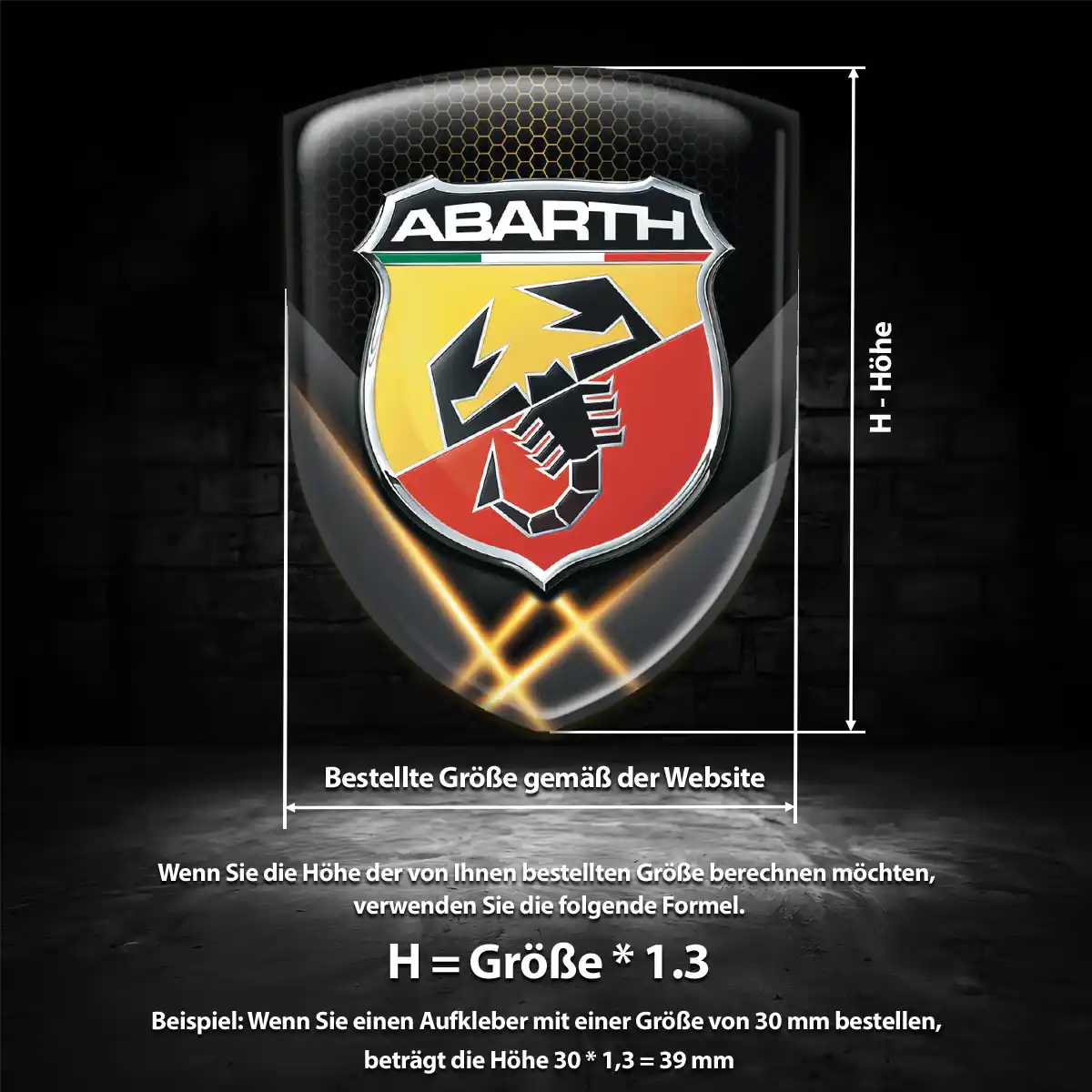 Abarth Emblem Aufkleber Hohe Qualität