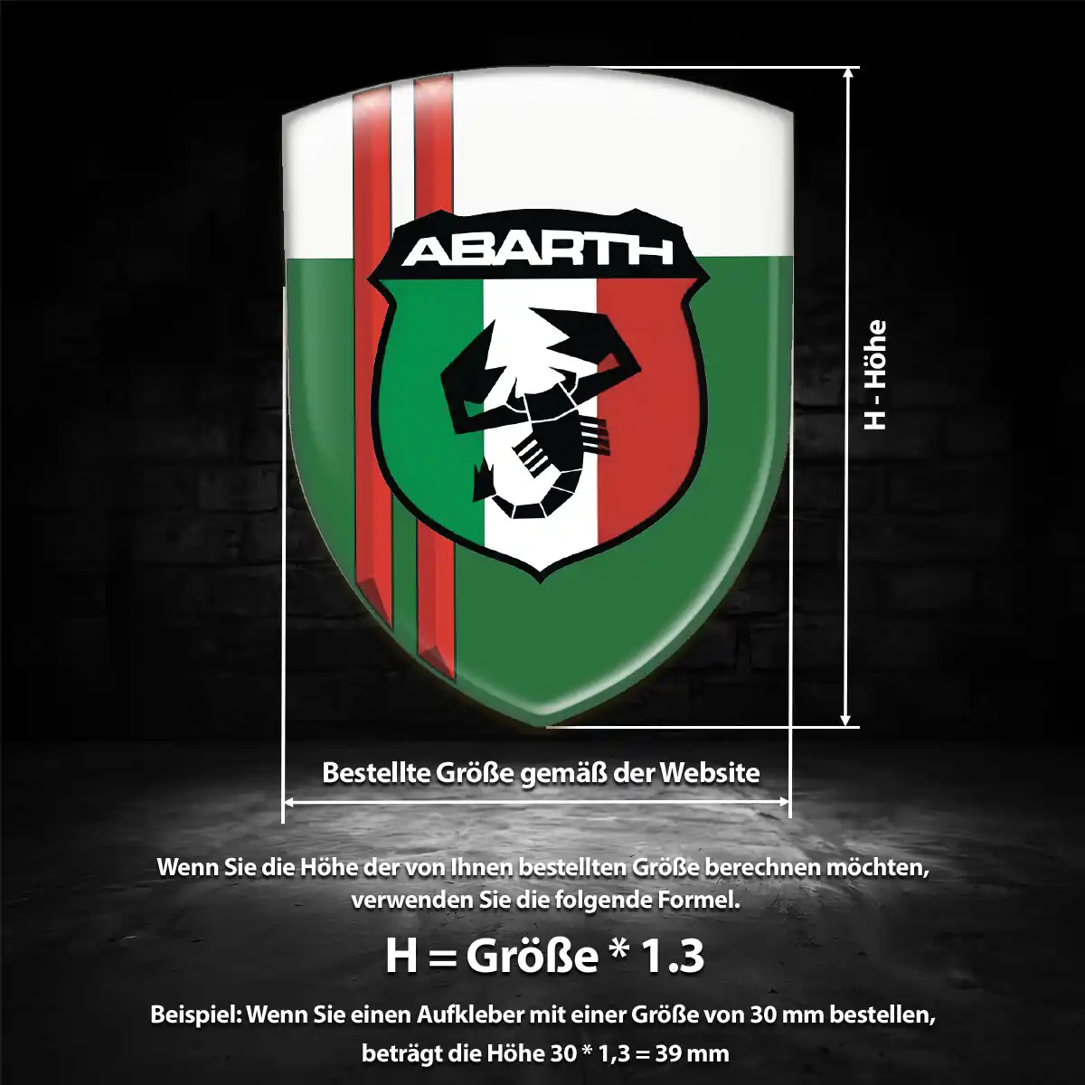Abarth Emblem Aufkleber Limitierte Auflage