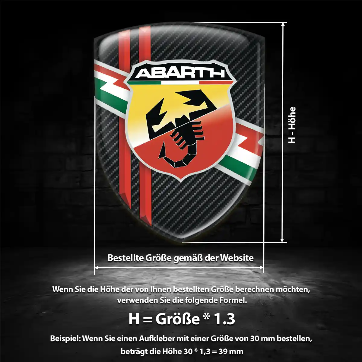 Abarth Emblem Aufkleber Markenedition