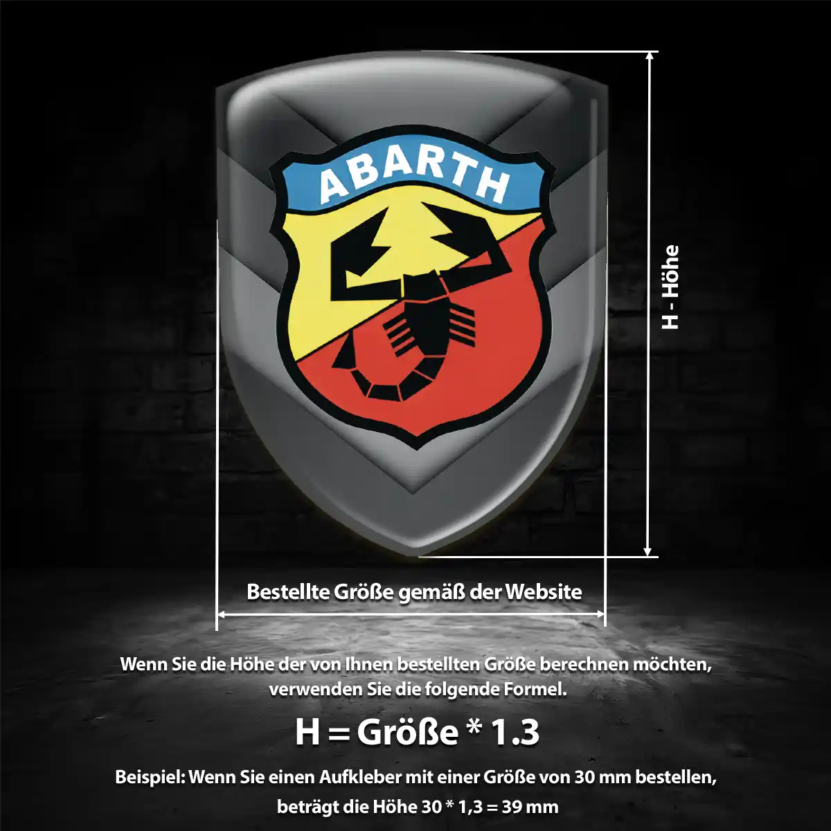Abarth Emblem Aufkleber Spitzenqualität