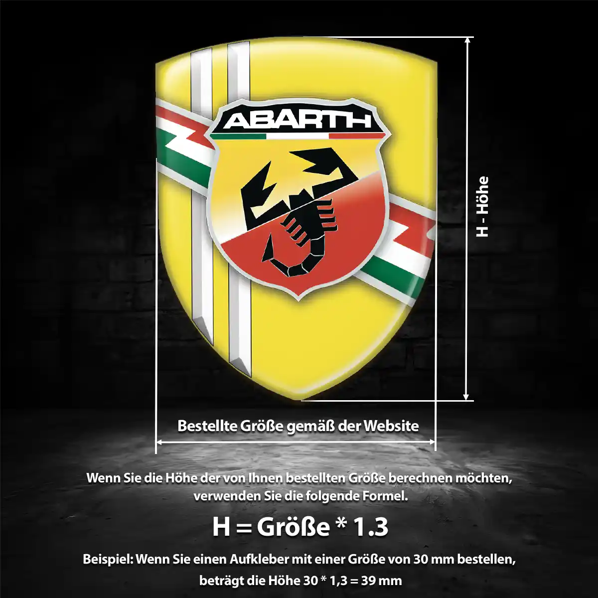 Abarth Emblem Aufkleber Stilvolles Design