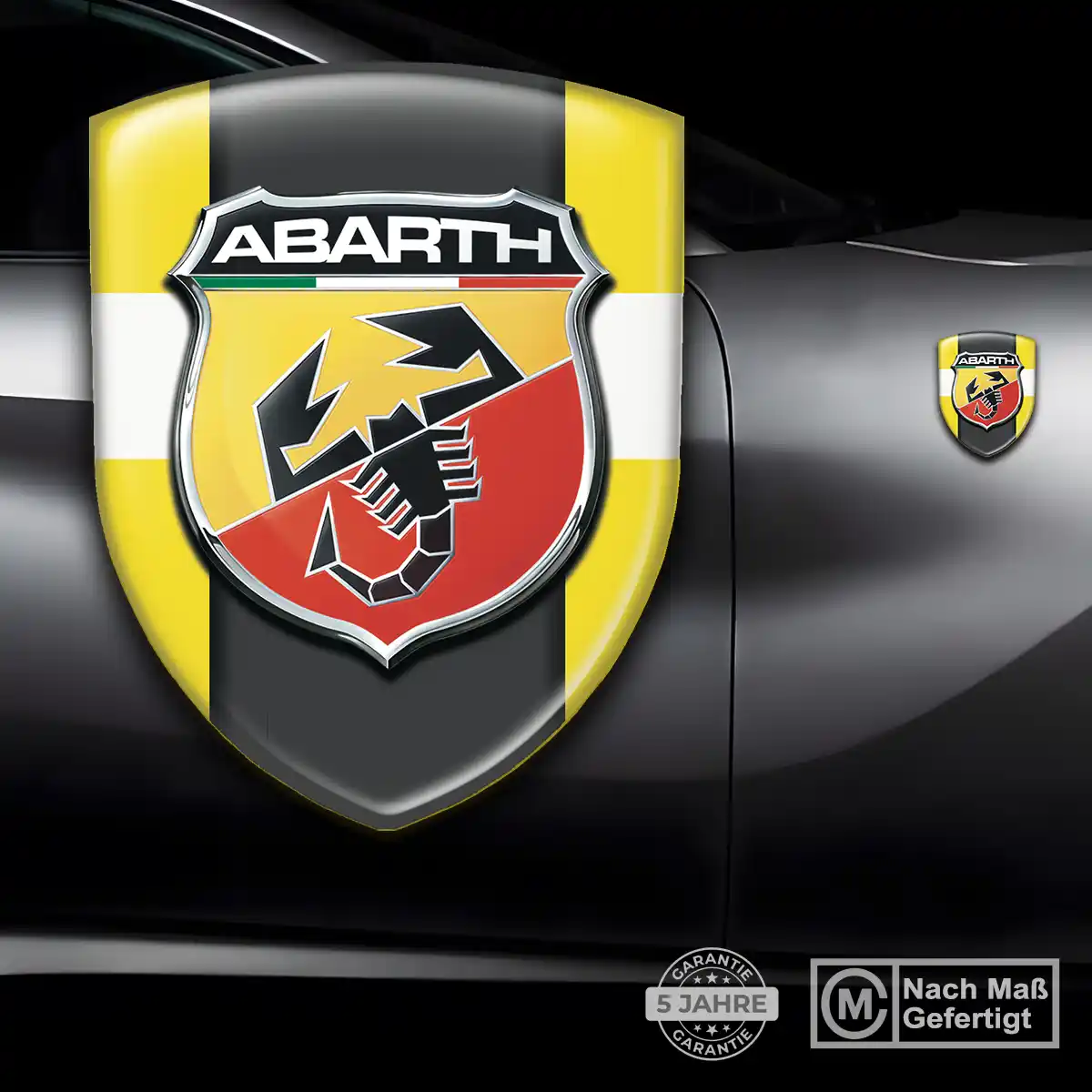 Abarth Emblem Aufkleber Tuningfahrzeug