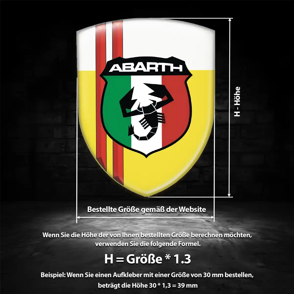 Abarth Emblem Aufkleber Wappen Auto Überzeugende Qualität
