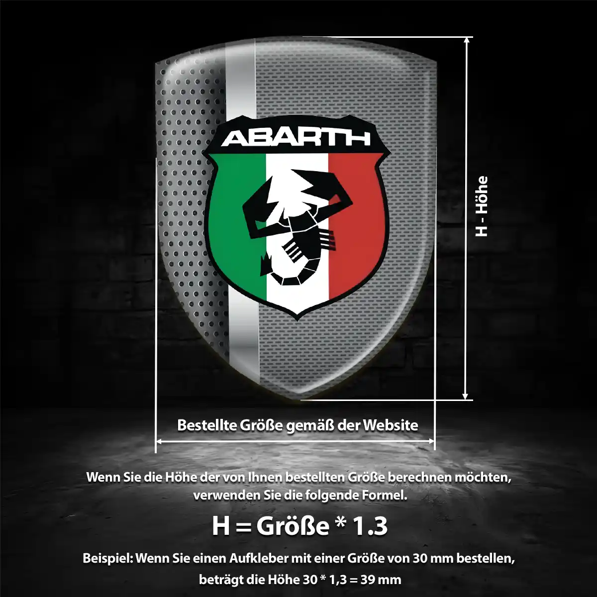 Abarth Emblem Aufkleber Wappen Auto Edles Design