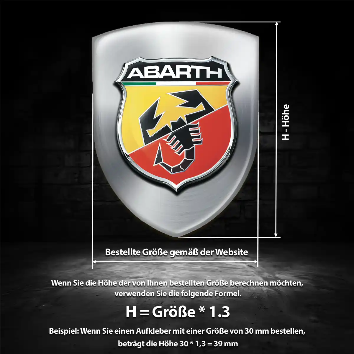 Abarth Emblem Aufkleber Wappen Auto Elegantes Design