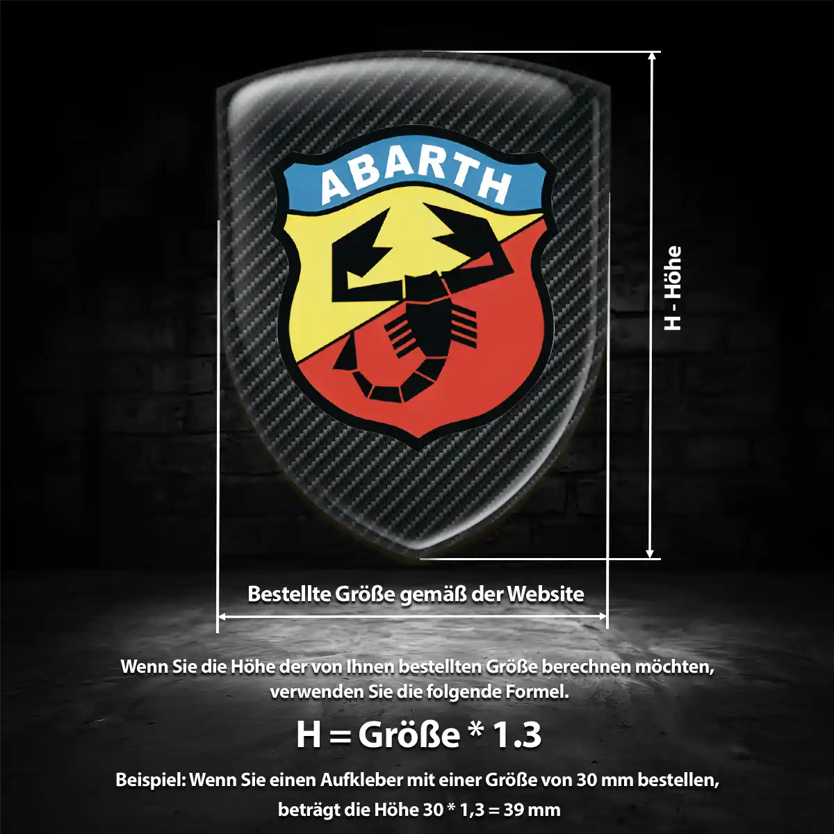 Abarth Emblem Aufkleber Wappen Auto Exterieurdesign