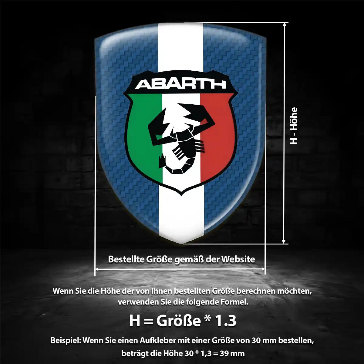 Abarth Emblem Aufkleber Wappen Auto Interieurdesign