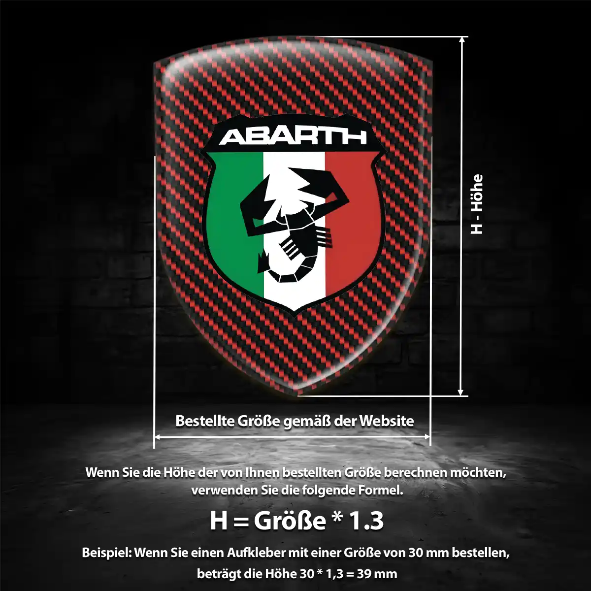 Abarth Emblem Aufkleber Wappen Auto Limitierte Auflage