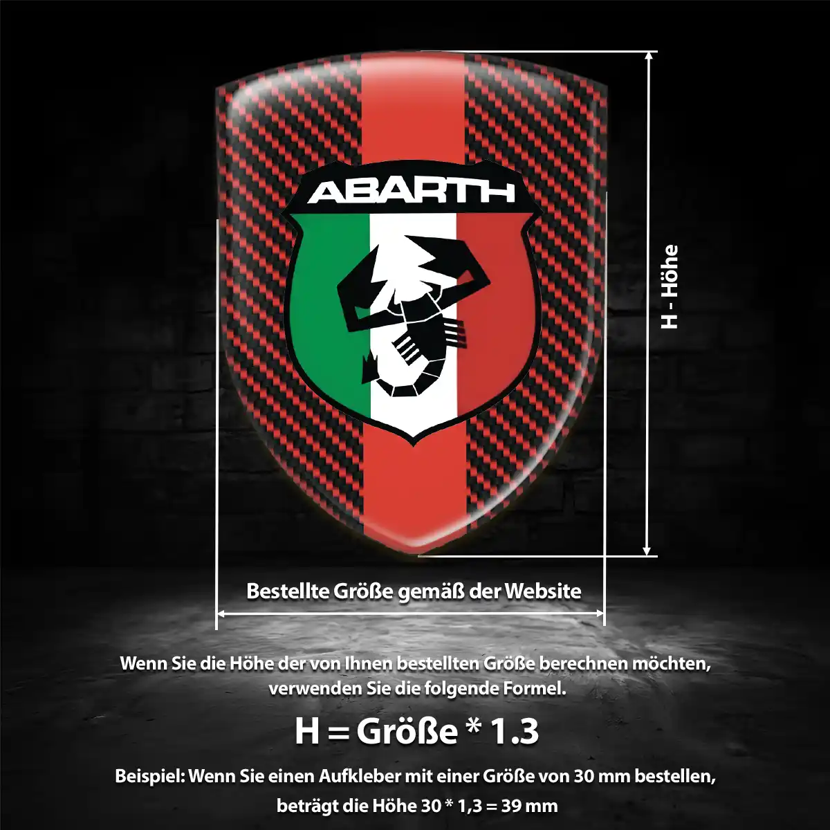 Abarth Emblem Aufkleber Wappen Auto Modernes Design