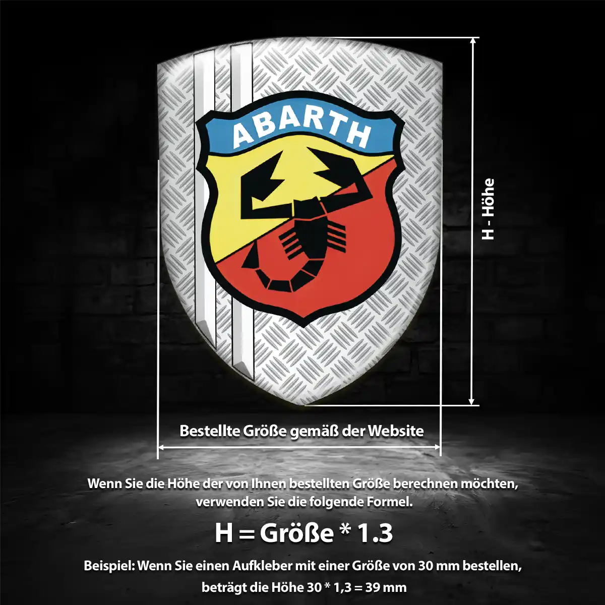 Abarth Emblem Aufkleber Wappen Auto Premiumqualität