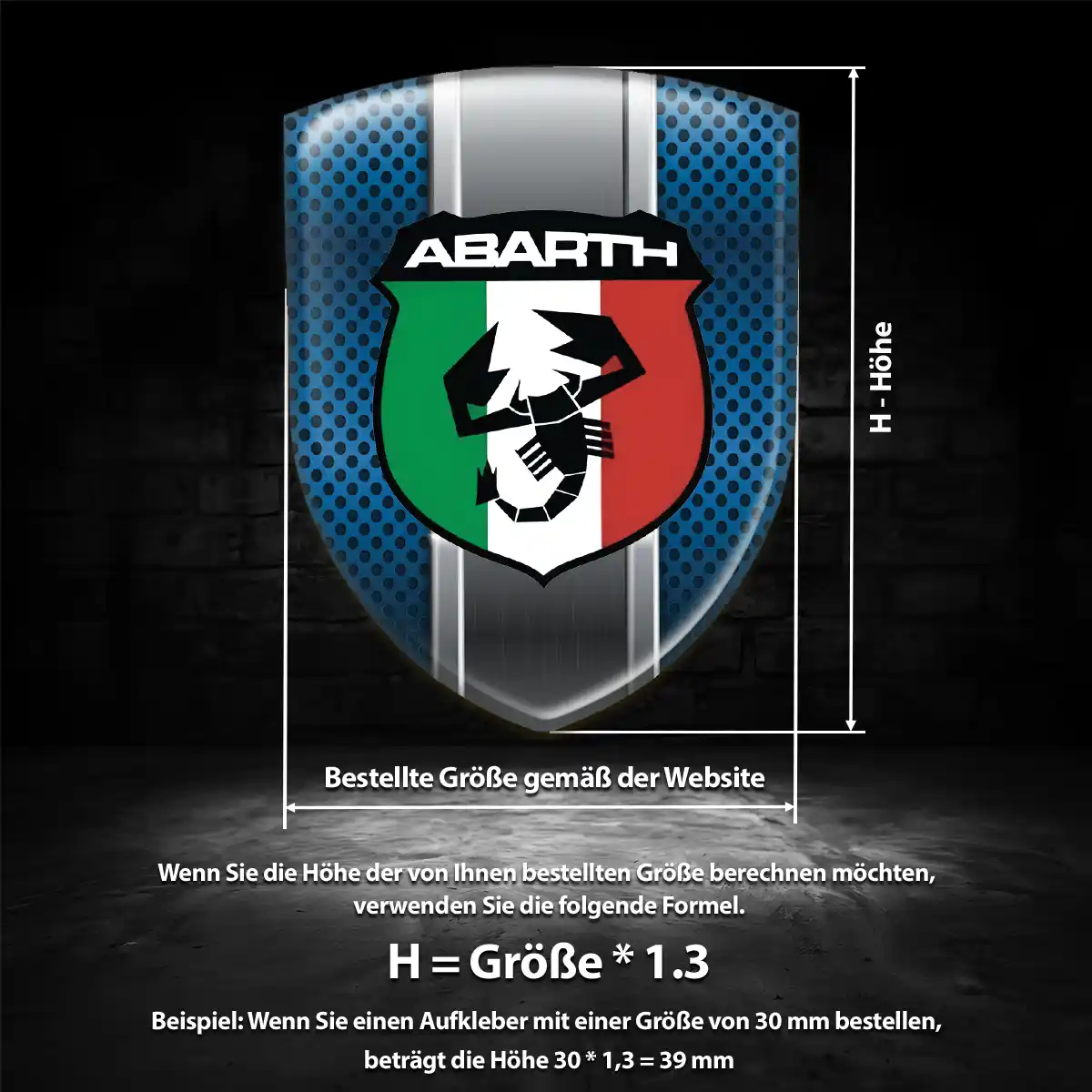 Abarth Emblem Aufkleber Wappen Auto Tuningfahrzeug