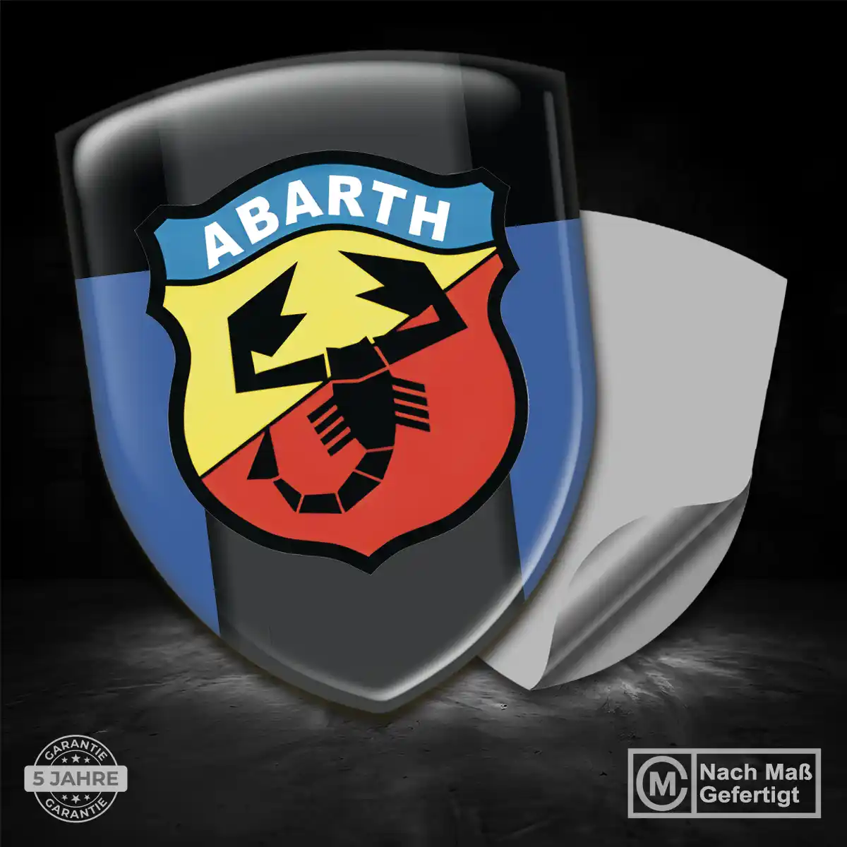 Abarth Emblem Aufkleber Wappen Überzeugende Qualität
