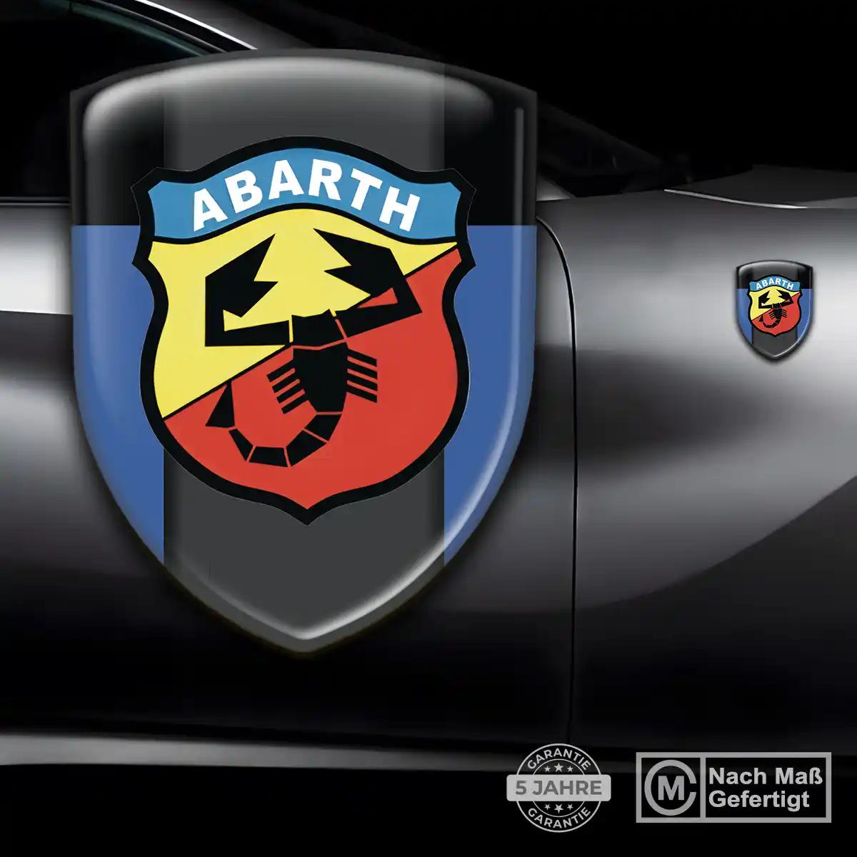Abarth Emblem Aufkleber Wappen Überzeugende Qualität