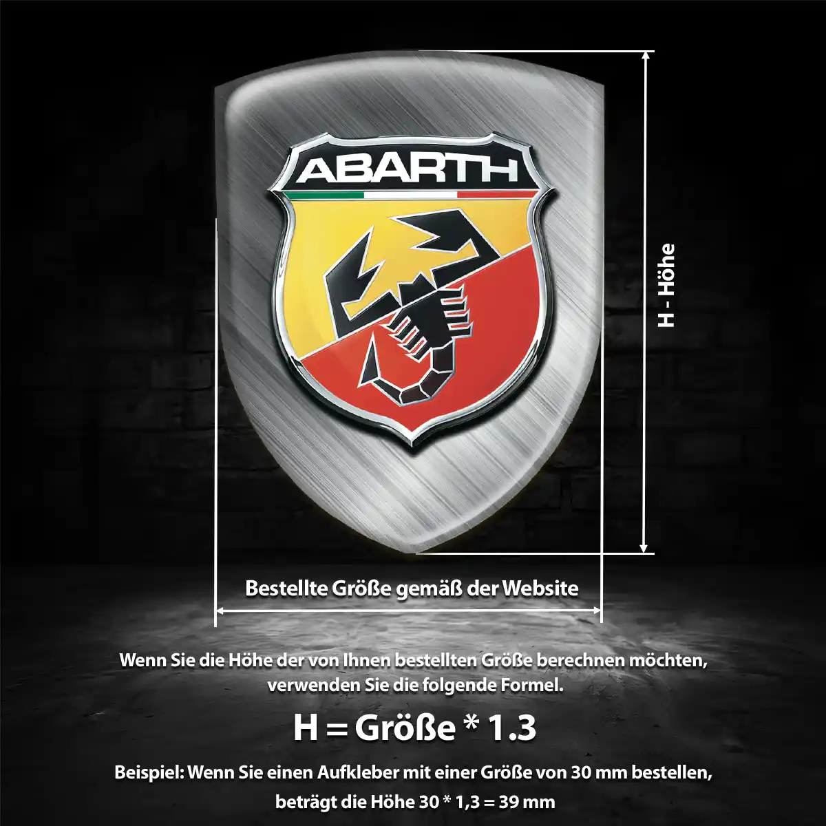 Abarth Emblem Aufkleber Wappen Edles Design