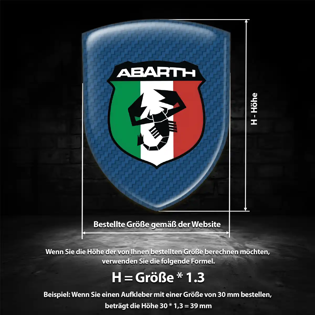 Abarth Emblem Aufkleber Wappen Elegantes Design