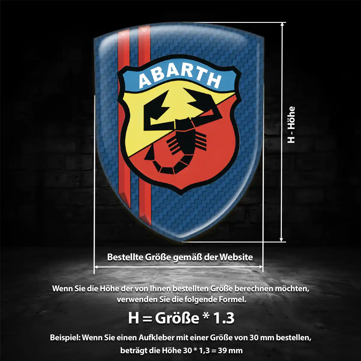 Abarth Emblem Aufkleber Wappen Exterieurdesign