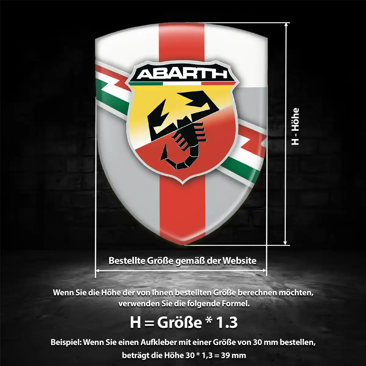 Abarth Emblem Aufkleber Wappen Höchste Qualität