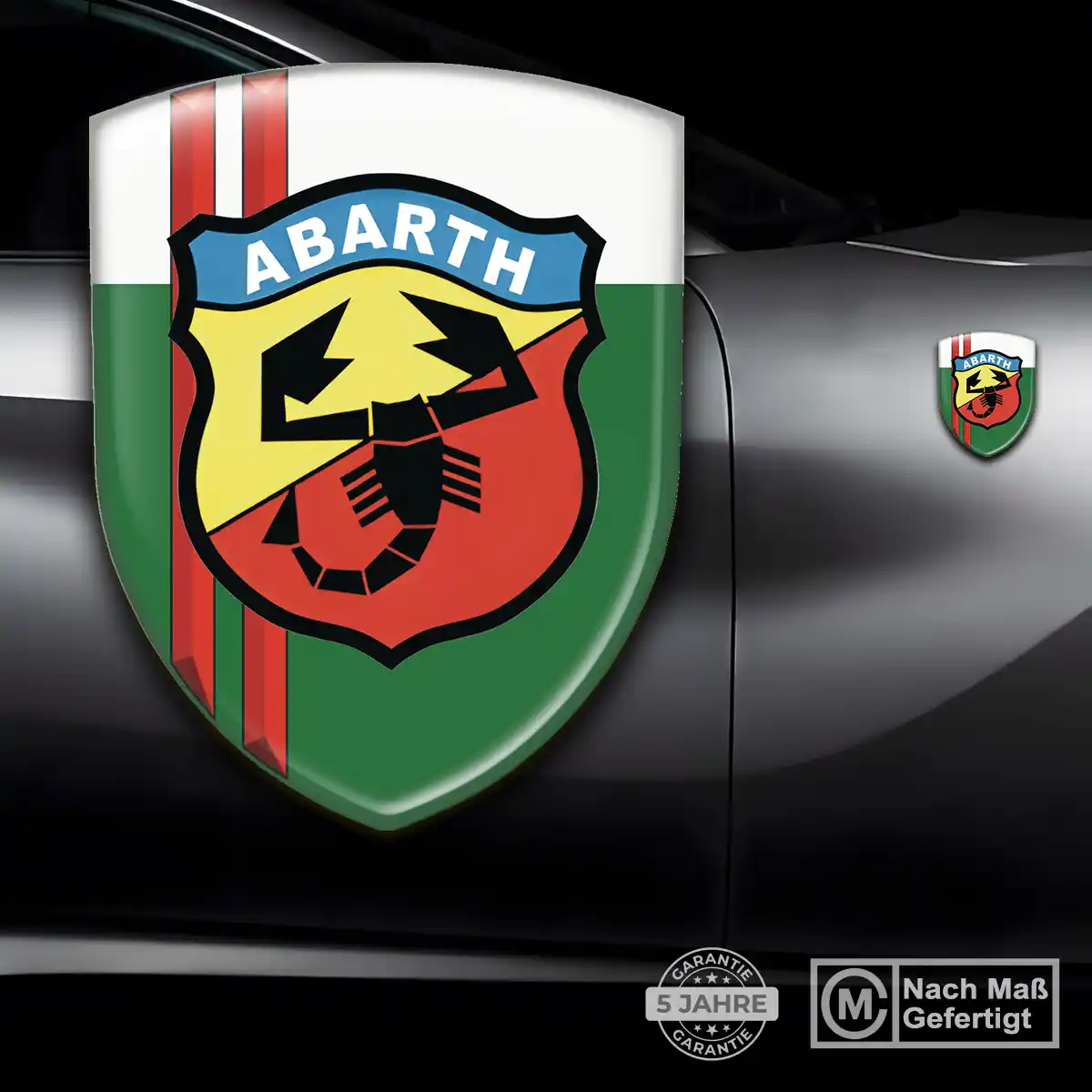 Abarth Emblem Aufkleber Wappen Hochwertiges Harz