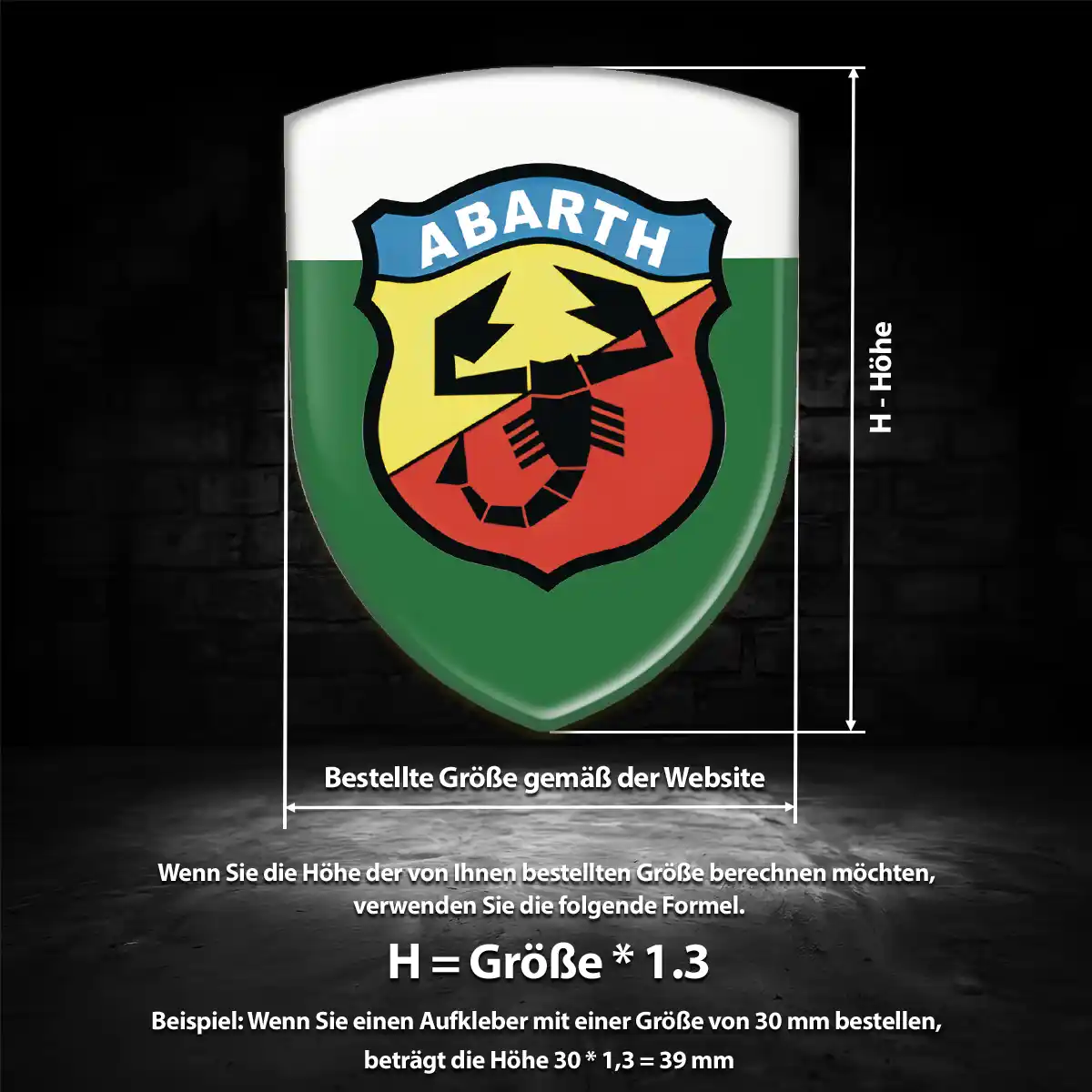 Abarth Emblem Aufkleber Wappen Limitierte Auflage