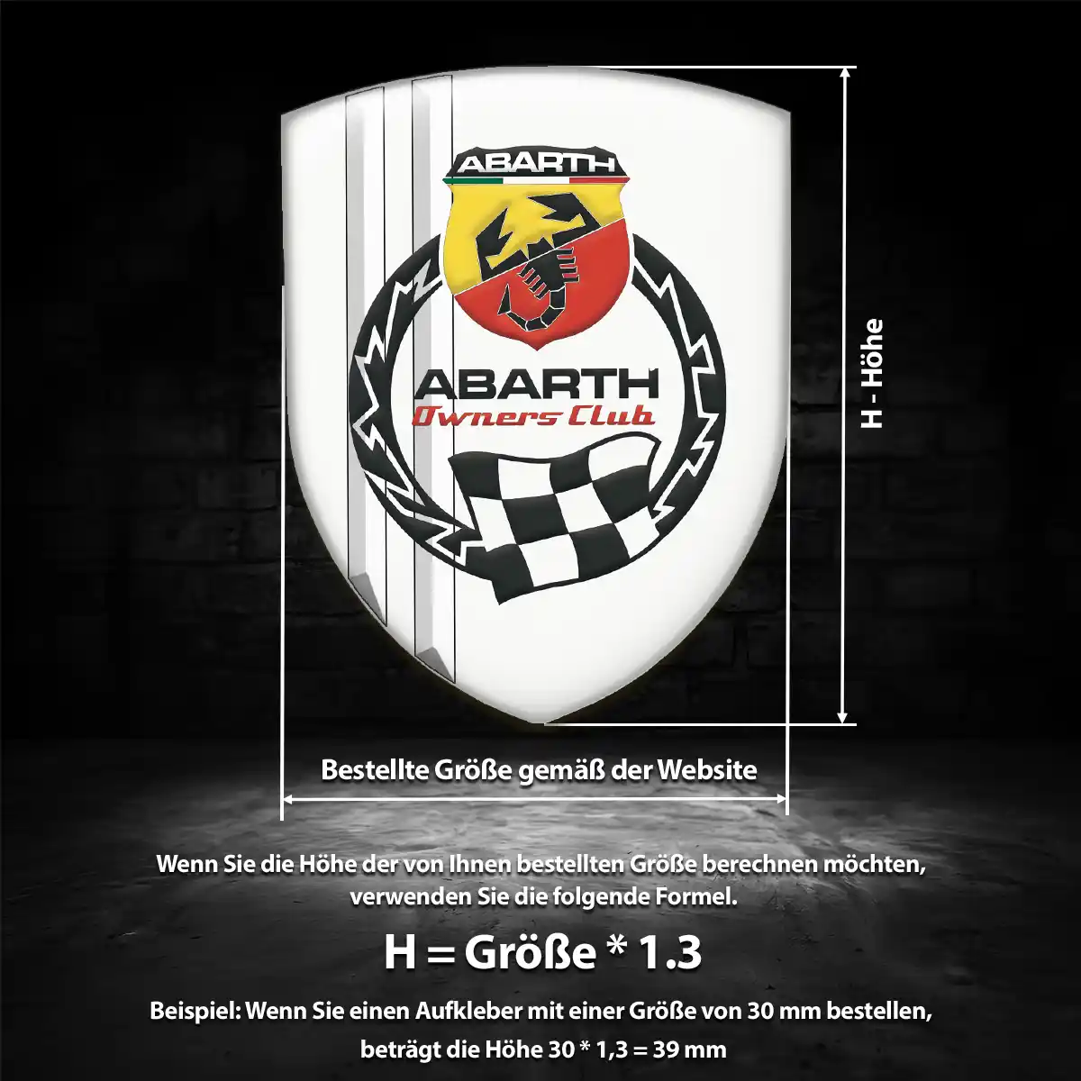 Abarth Emblem Aufkleber Wappen Markenedition