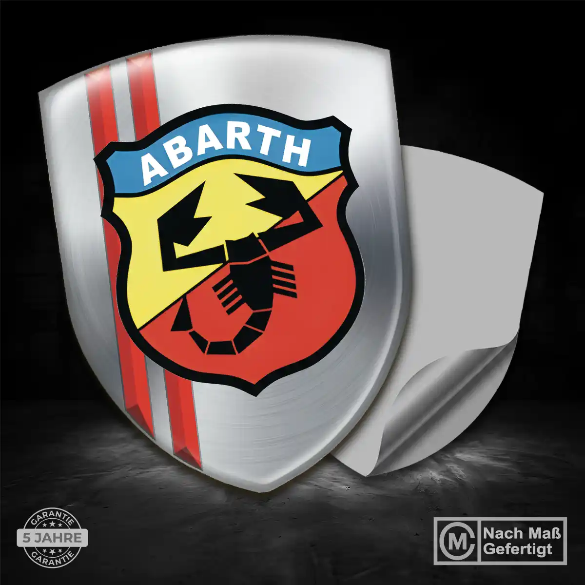 Abarth Emblem Aufkleber Wappen Modernes Design