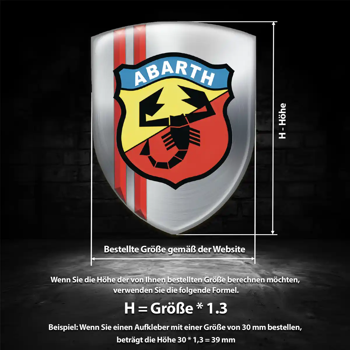 Abarth Emblem Aufkleber Wappen Modernes Design