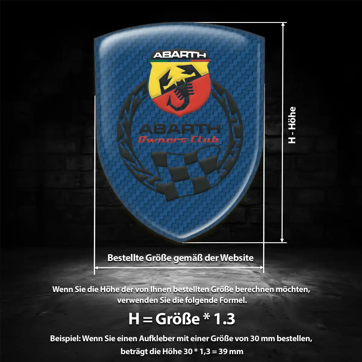 Abarth Emblem Aufkleber Wappen Premium-Edition
