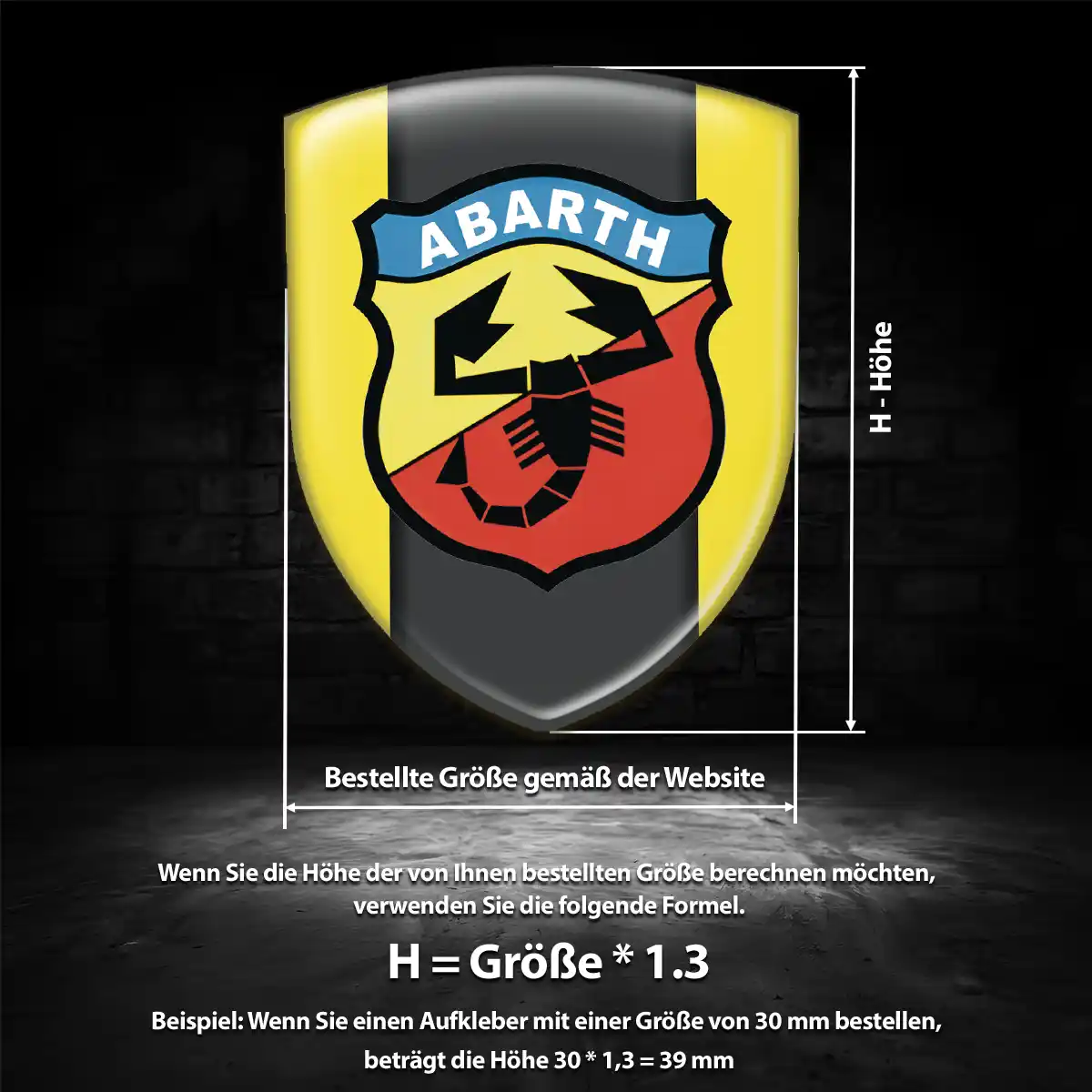 Abarth Emblem Aufkleber Wappen Stilvolles Design