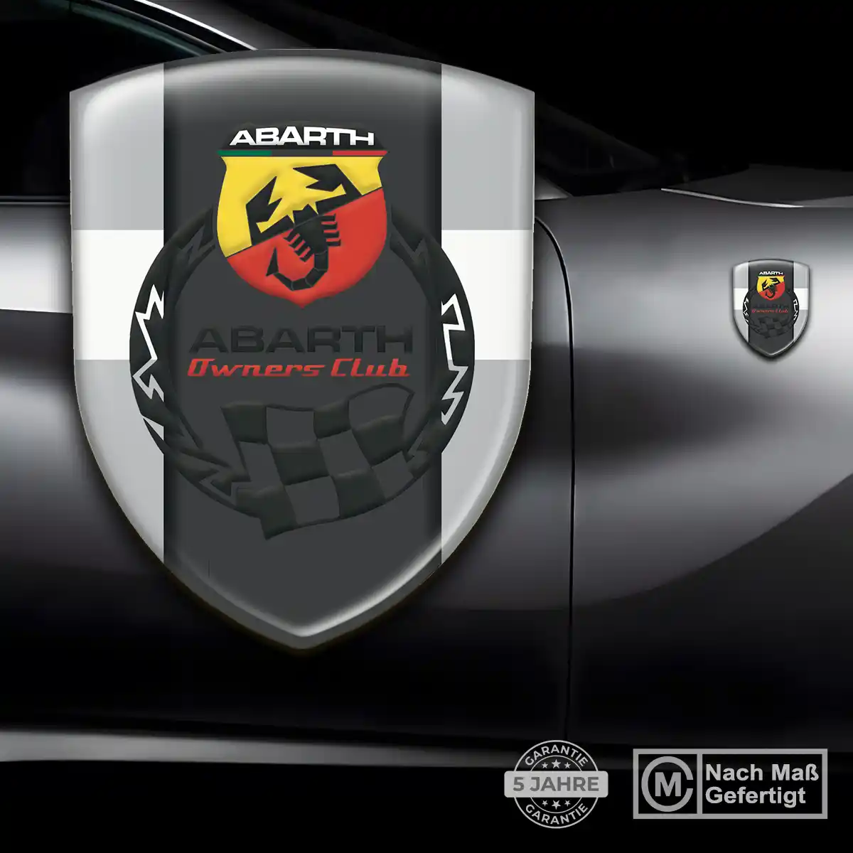 Abarth Emblem Aufkleber Wappen Tuningfahrzeug