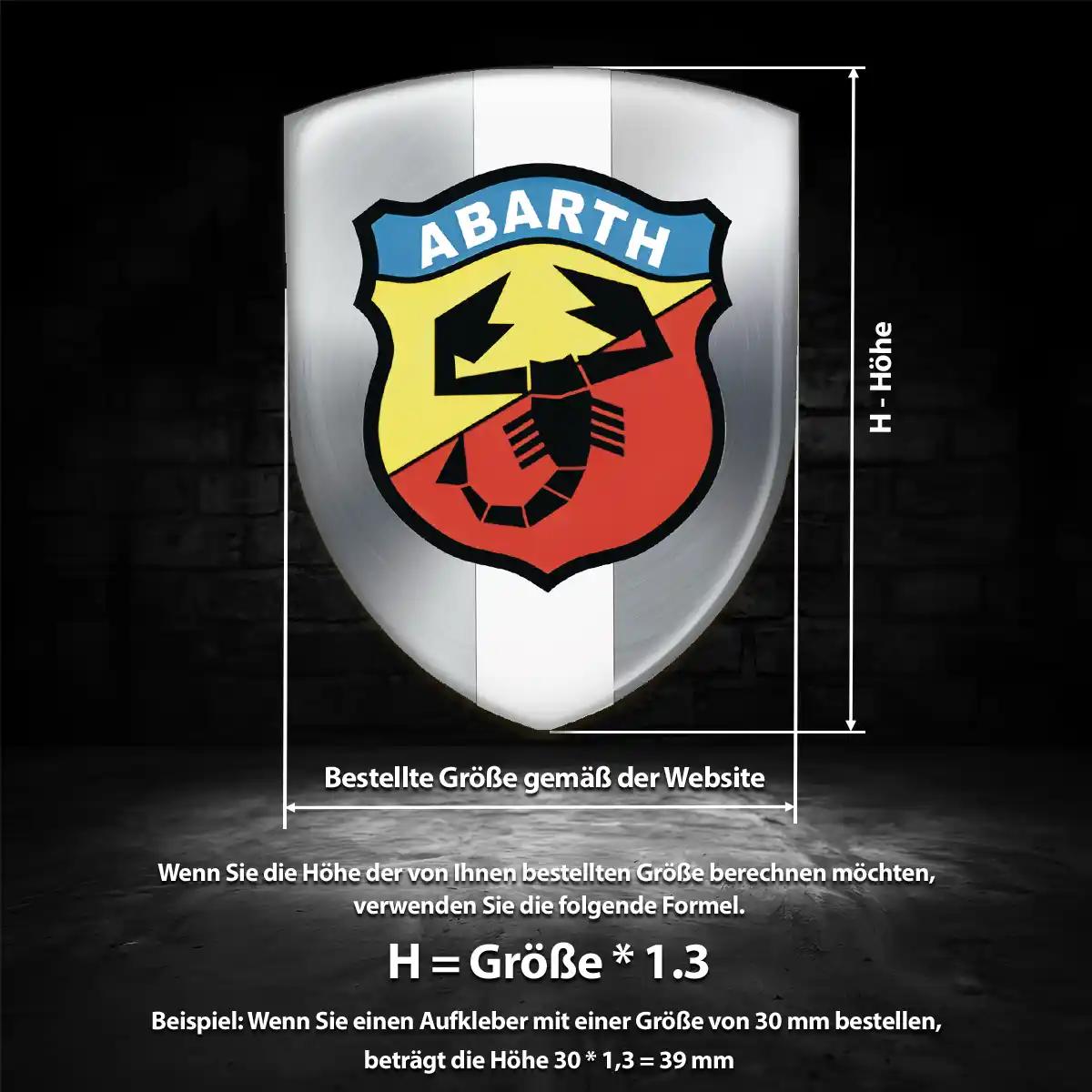 Abarth Emblem Auto Ausdrucksstarkes Design