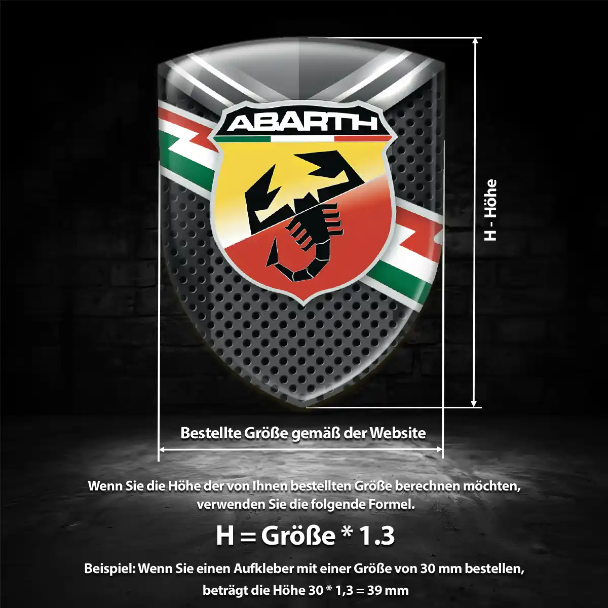 Abarth Emblem Auto Höchste Qualität