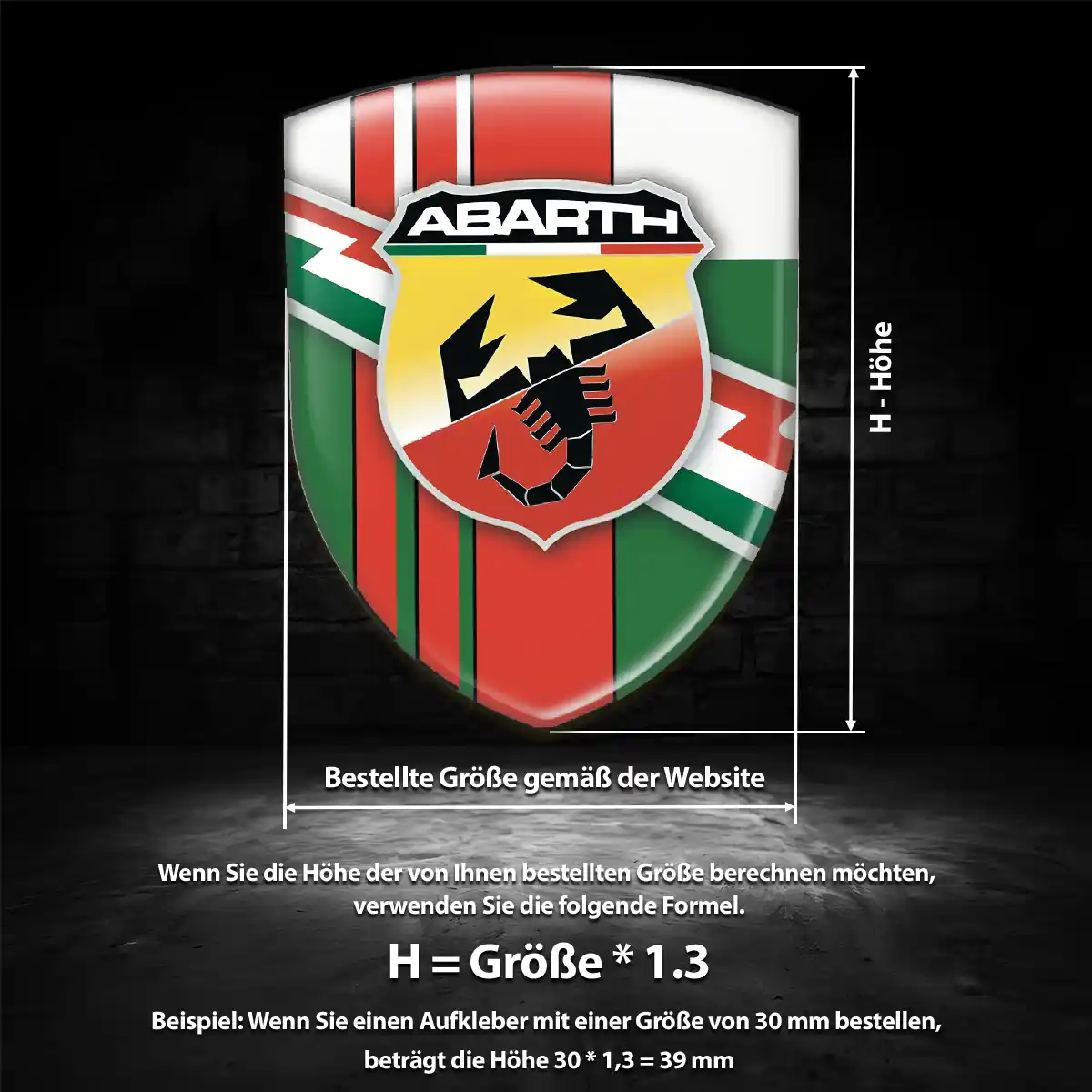 Abarth Emblem Auto Hochwertiges Harz