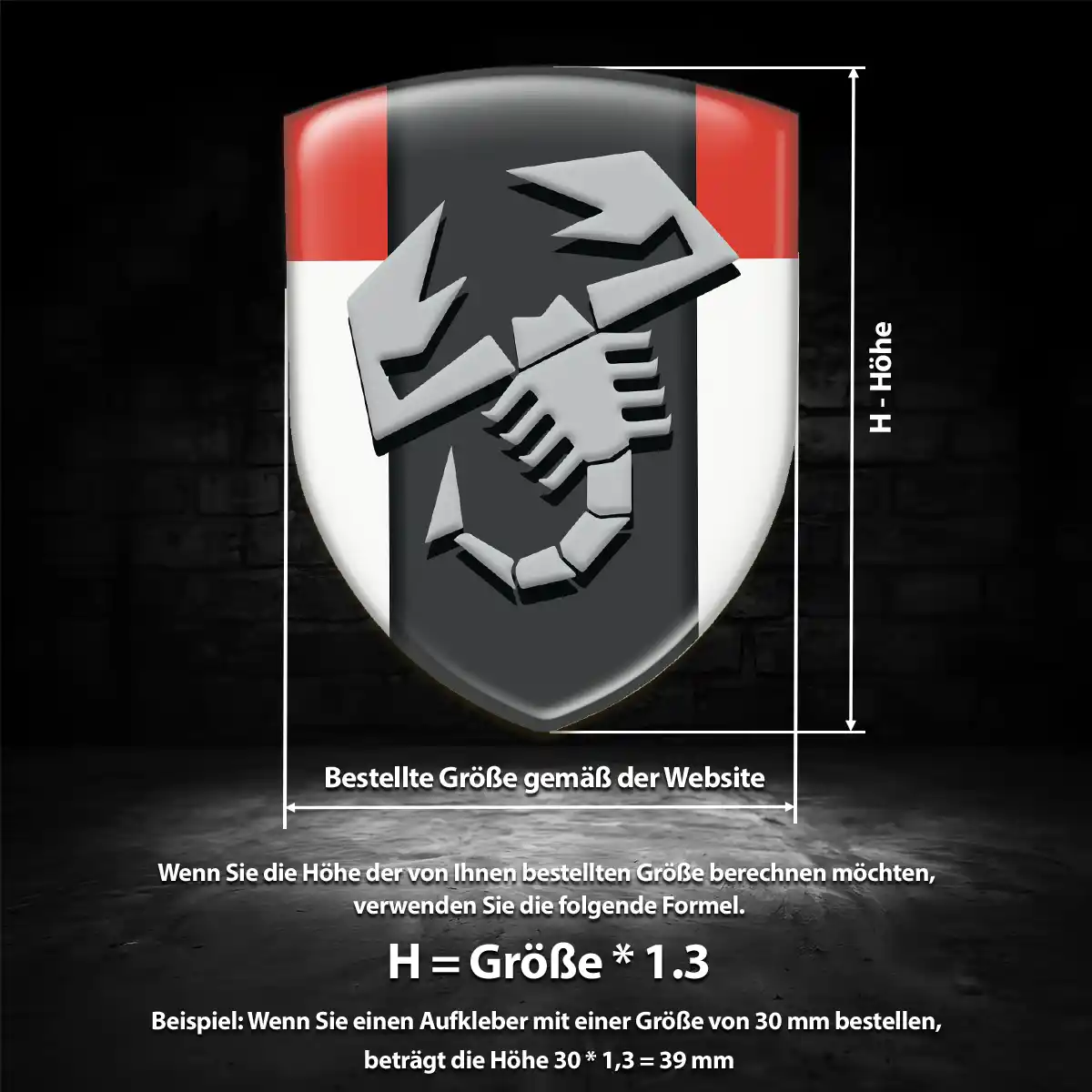 Abarth Emblem Auto Hohe Qualität