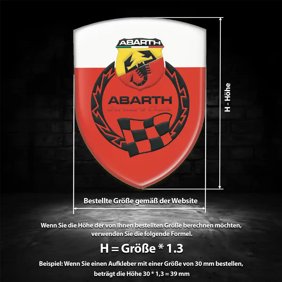 Abarth Emblem Auto Premiumqualität