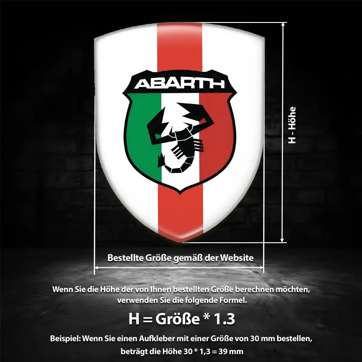 Abarth Emblem Auto Tuningfahrzeug