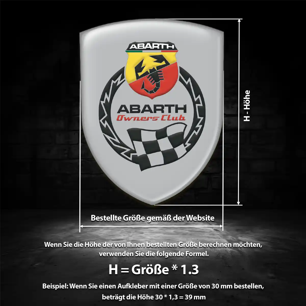 Abarth Emblem Überzeugende Qualität