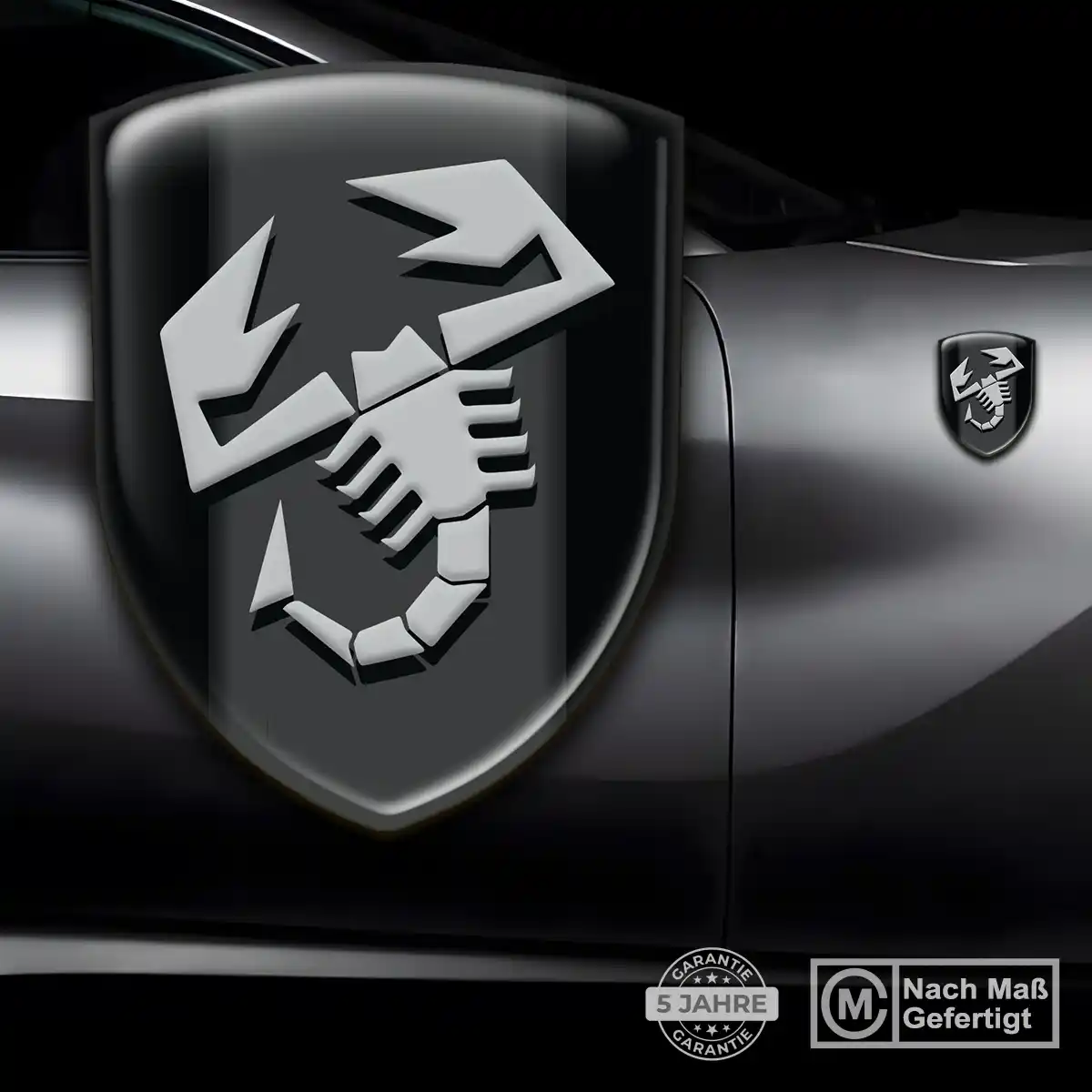 Abarth Emblem Wappen Aufkleber Ausdrucksstarkes Design