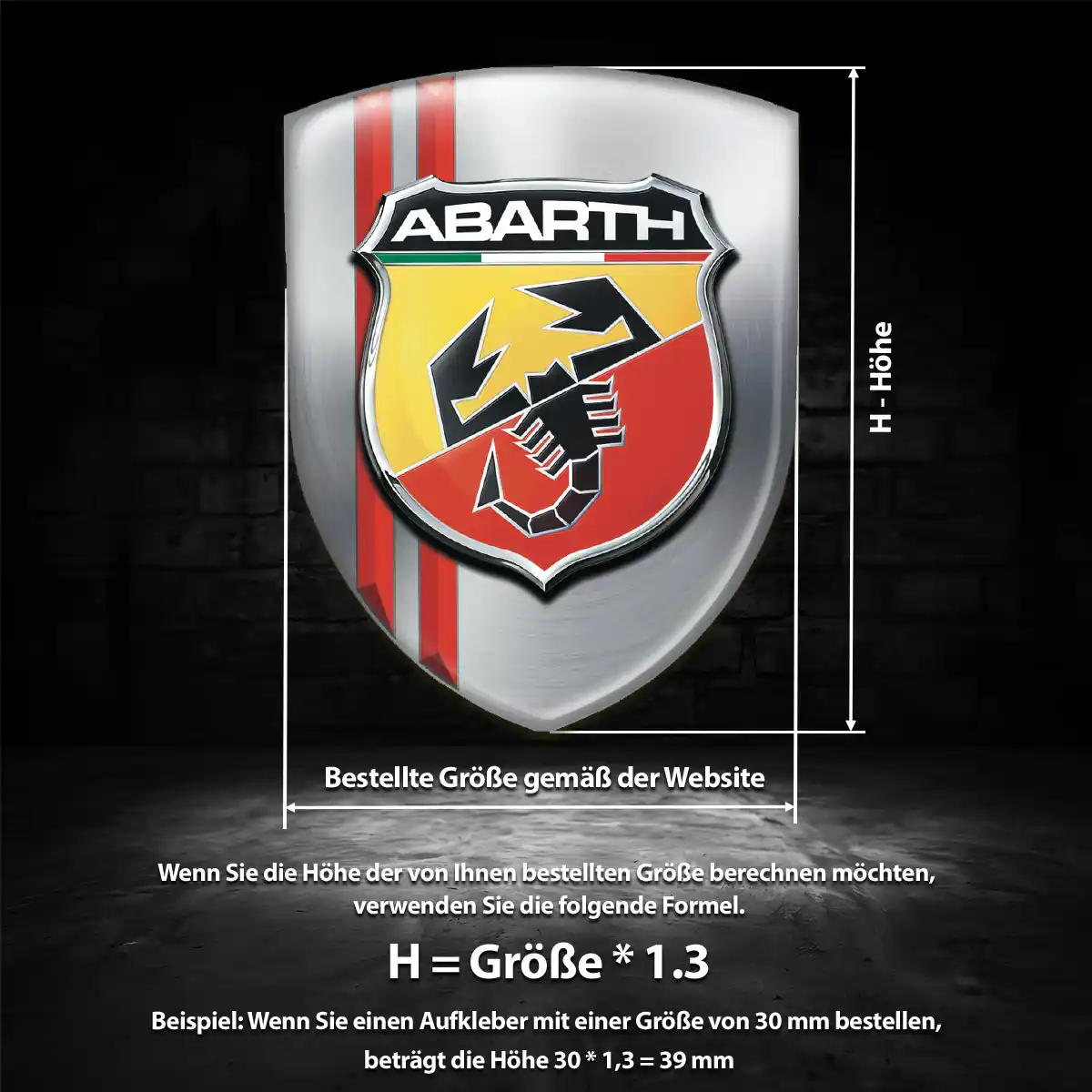 Abarth Emblem Wappen Aufkleber Auto Überzeugende Qualität