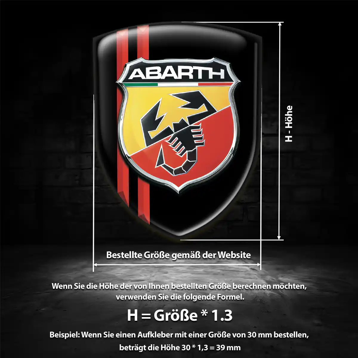 Abarth Emblem Wappen Aufkleber Auto Elegantes Design