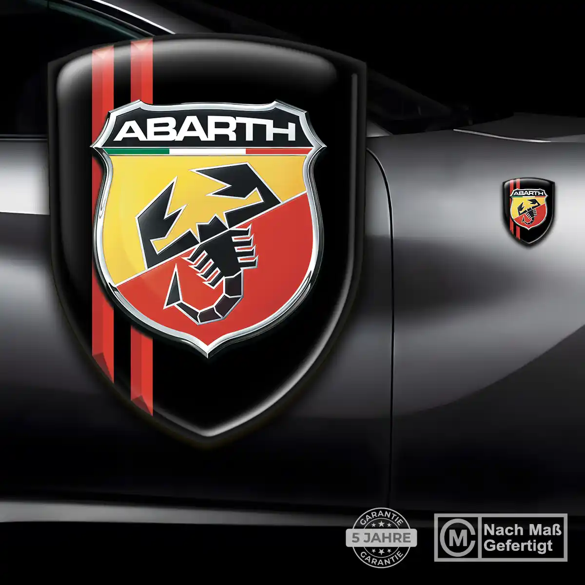 Abarth Emblem Wappen Aufkleber Auto Elegantes Design